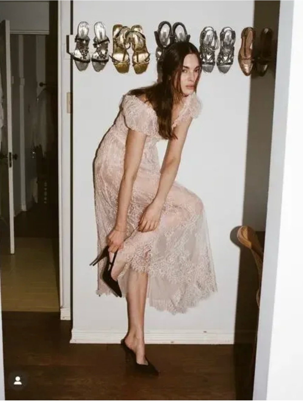 DOEN Delicate Lace Pamelina Maxi Dress in Petunia Pink - Picture 10 of 12